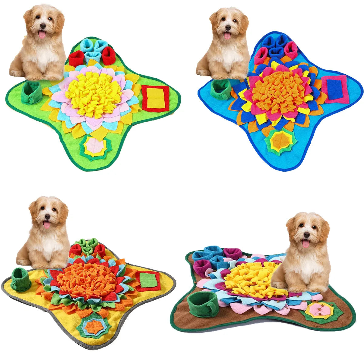 Close-up of the durable fleece snuffle mat